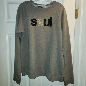 SoulCycle Skull Sweatshirt Crew Neck Long Sleeve Gray Women's Large